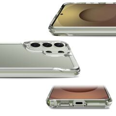 Galaxy S26 Ultra uyumlu Şeffaf Kılıf Silikon Kapak Yükseltilmiş Kenarlar Darbe Emici Ultra Koruma