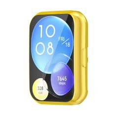 Huawei Watch Fit 2 Ekran Koruyucu & Kasa Koruma 360° Full Body Gard Tüm Gövde Tam Koruma Gold