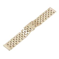 Amazfit GTS 2e 42 mm Uyumlu Metal Kordon Paslanmaz Çelik Kayış Premium Gold