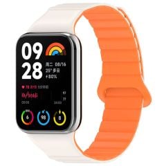 Redmi Watch 4 / Mi Band Pro 8 uyumlu Magnetik Silikon Kordon & Kasa Koruma 2 in 1 Premium Kayış