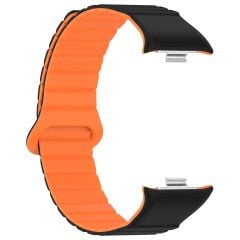 Redmi Watch 4 / Mi Band Pro 8 uyumlu Magnetik Silikon Kordon & Kasa Koruma 2 in 1 Premium Kayış