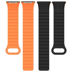 Redmi Watch 4 / Mi Band Pro 8 uyumlu Magnetik Silikon Kordon & Kasa Koruma 2 in 1 Premium Kayış