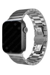 Apple Watch 10 42 mm uyumlu Metal Kordon Premium Paslanmaz Çelik Kayış