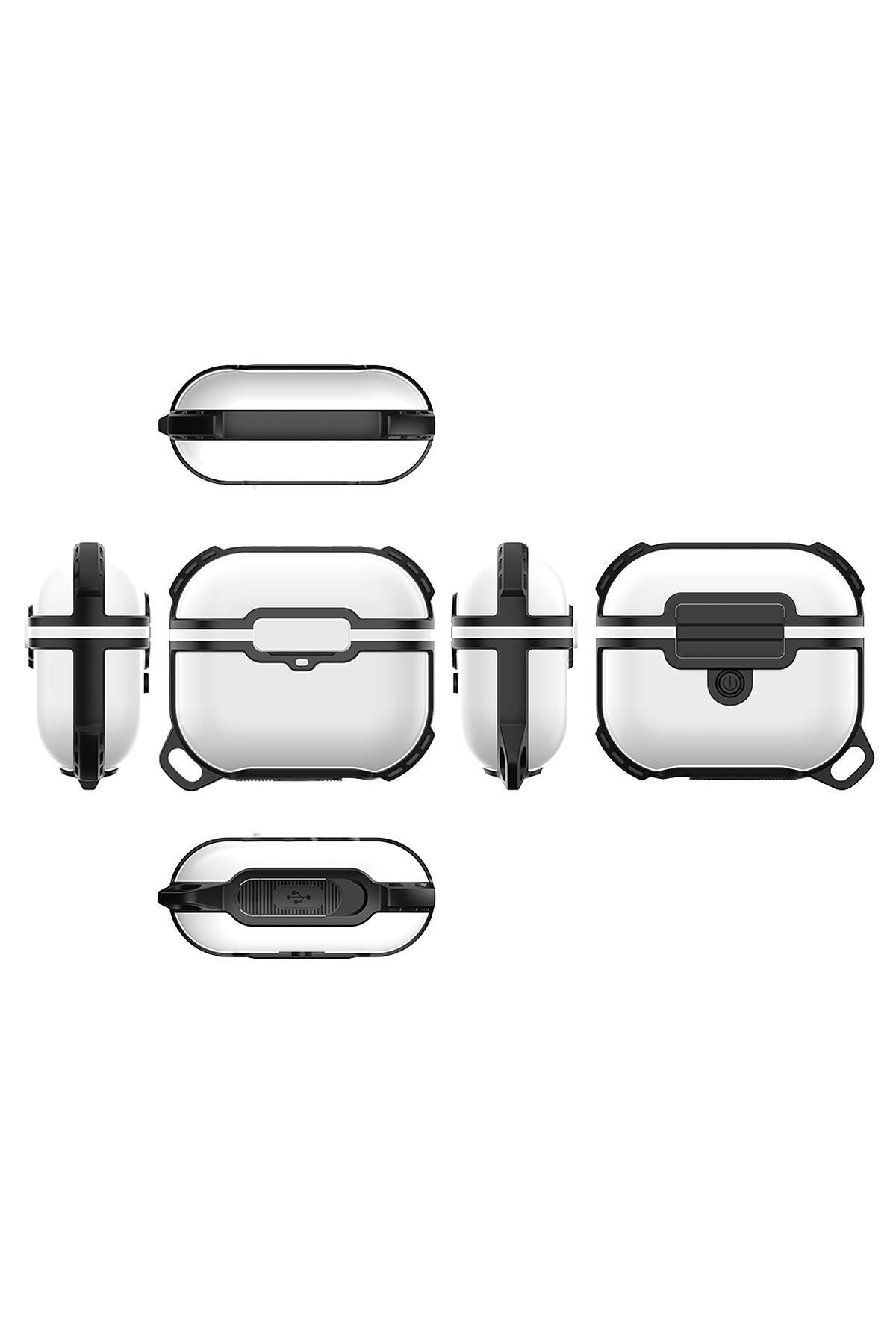 Airpods 3. Nesil Uyumlu Su Geçirmez Kılıf IP68 WaterProof Darbe Emici Tam Koruma