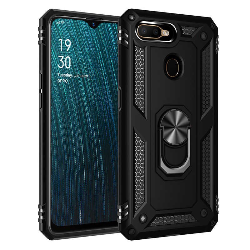 Oppo A5S Kılıf Zore Vega Kapak Siyah