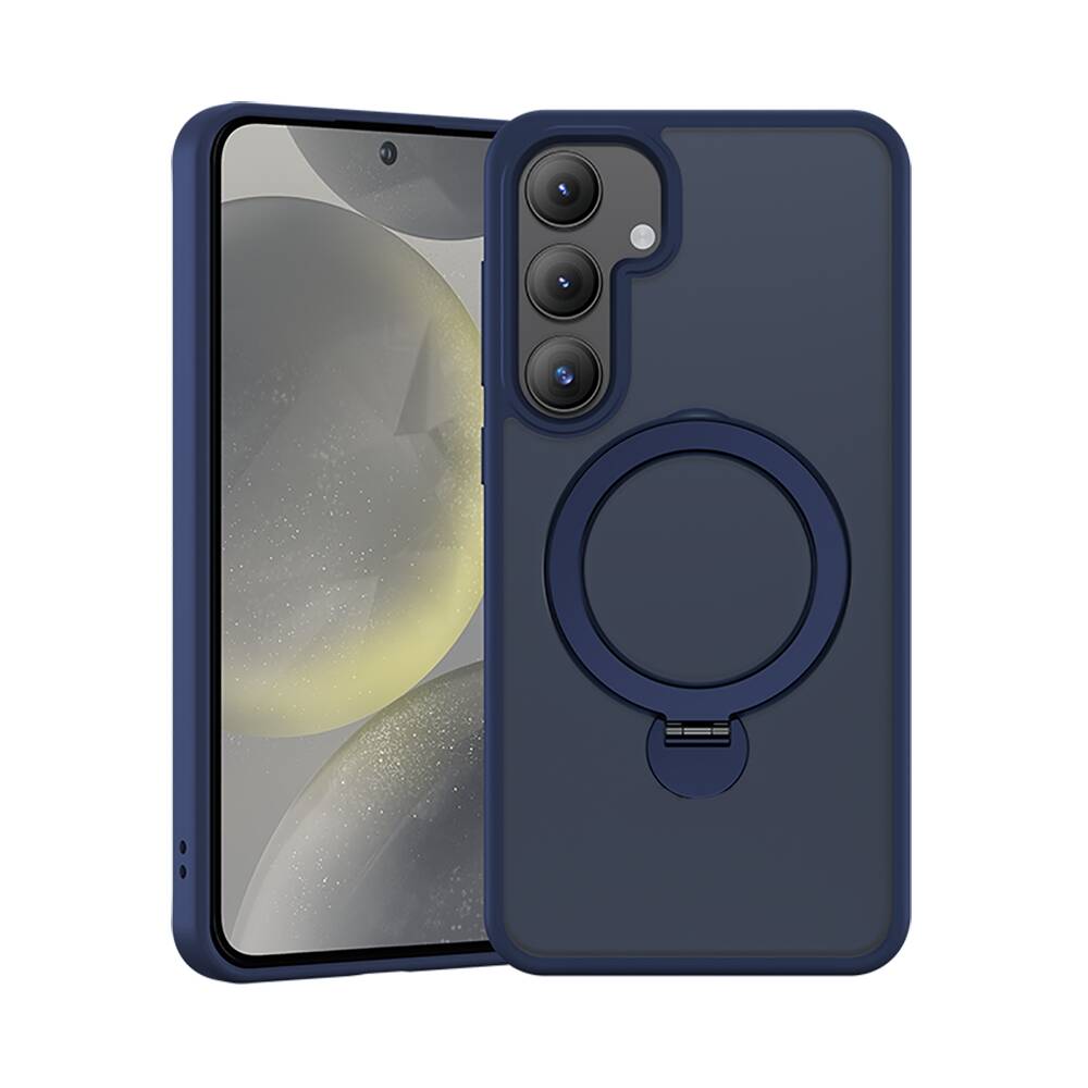 Galaxy S24 Kılıf Magsafe Şarj Özellikli Benks Standlı Mist Protective Kapak Mavi