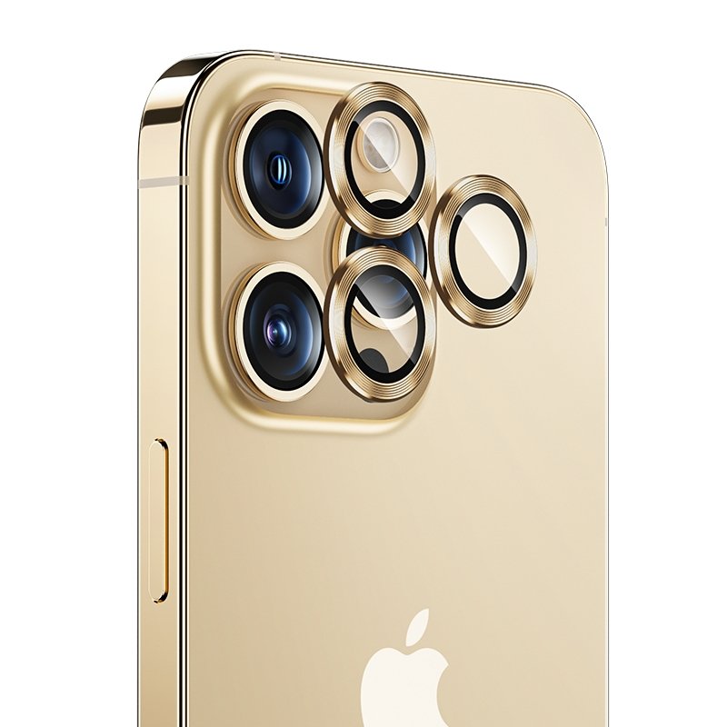 Apple iPhone 14 Pro Benks DR Sapphire Kamera Lens Koruyucu Gold