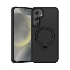 Galaxy S24 Plus Kılıf Magsafe Şarj Özellikli Benks Standlı Mist Protective Kapak Siyah
