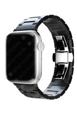 Apple Watch 10 46 mm uyumlu Seramik Metal Kordon Premium Seramik Kayış