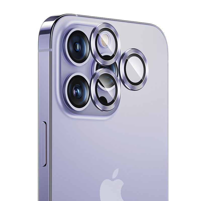 Apple iPhone 14 Pro Benks DR Sapphire Kamera Lens Koruyucu Derin Mor