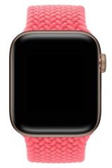 Apple Watch Ultra 49 mm uyumlu Örgü Solo Loop Kordon Large (16 cm) Kayış Pembe