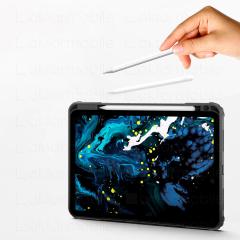 iPad Pro 11 2. Nesil 2020 Uyumlu 360° Dönen Standlı Kılıf Kalem Bölmeli Premium Arka Kapak Siyah