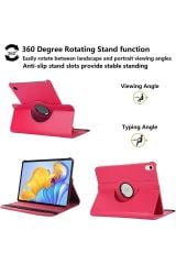 Apple iPad 10. Nesil 2022 10.9'' Kılıf Dönebilen Standlı Smart Uyku Modlu PU Deri Kapaklı Tablt Klıfı Pembe
