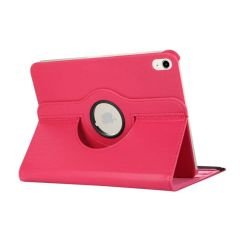 Apple iPad 10. Nesil 2022 10.9'' Kılıf Dönebilen Standlı Smart Uyku Modlu PU Deri Kapaklı Tablt Klıfı Pembe