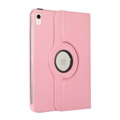 Apple iPad 10. Nesil 2022 10.9'' Kılıf Dönebilen Standlı Smart Uyku Modlu PU Deri Kapaklı Tablt Klıfı Açık Pembe