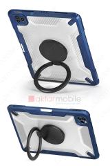 iPad Pro 11 2. Nesil 2020 Uyumlu 360° Dönen Standlı Kılıf Kalem Bölmeli Premium Arka Kapak Mavi