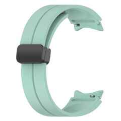 Samsung Galaxy Watch 5 Pro 45 mm Silikon Kordon Magnetik D Tokalı Spor Kayış Mıknatıslı Toka