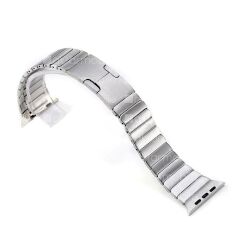 Apple Watch 10 42 mm uyumlu Metal Kordon Baklalı Model Bilezik Çelik Kayış