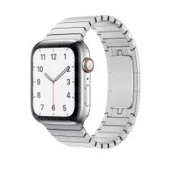 Apple Watch 10 42 mm uyumlu Metal Kordon Baklalı Model Bilezik Çelik Kayış