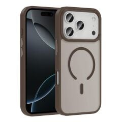 iPhone 17 Pro Max uyumlu MagSafe Kılıf Mat Arka Yüzey Darbe Emici Kapak