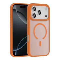 iPhone 17 Pro Max uyumlu MagSafe Kılıf Mat Arka Yüzey Darbe Emici Kapak