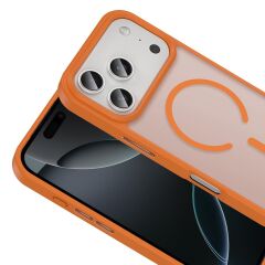 iPhone 17 Pro Max uyumlu MagSafe Kılıf Mat Arka Yüzey Darbe Emici Kapak