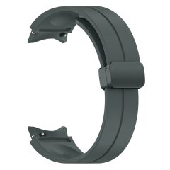 Samsung Galaxy Watch 5 Pro 45 mm Silikon Kordon Magnetik D Tokalı Spor Kayış Mıknatıslı Toka Füme
