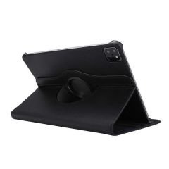 iPad Pro 12.9 5. Nesil 2021 M1 Uyumlu Kılıf 360° Dönebilen Akıllı Kapak Standlı Smart Uyku Modlu Siyah