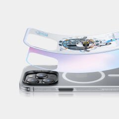 Apple iPhone 14 Pro Kılıf Magsafe Şarj Özellikli Benks Casebang Explore Kapak Siyah