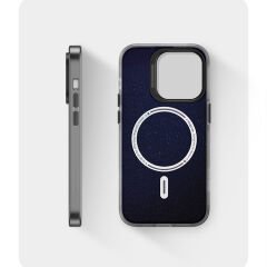 Apple iPhone 14 Pro Kılıf Magsafe Şarj Özellikli Benks Casebang Explore Kapak Siyah