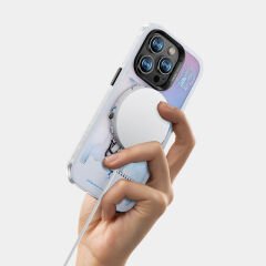 Apple iPhone 14 Pro Kılıf Magsafe Şarj Özellikli Benks Casebang Explore Kapak Siyah