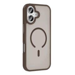 iPhone 17 Air uyumlu MagSafe Kılıf Mat Arka Yüzey Darbe Emici Kapak Çöl Titanyum