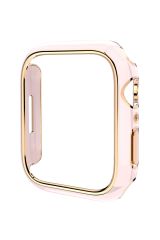 Apple Watch 7 45 mm uyumlu Kasa Koruyucu Glitter Metalik Renkli Gövde Koruma (Önü Açık) Pudra