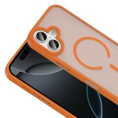 iPhone 17 uyumlu MagSafe Kılıf Mat Arka Yüzey Darbe Emici Kapak