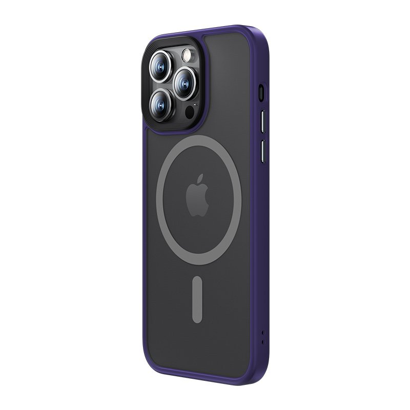 Apple iPhone 14 Pro Kılıf Magsafe Şarj Özellikli Benks Mist Hybrid Kapak Derin Mor