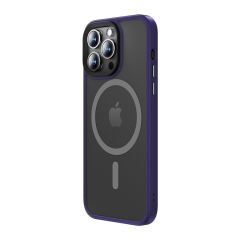 Apple iPhone 14 Pro Kılıf Magsafe Şarj Özellikli Benks Mist Hybrid Kapak Derin Mor