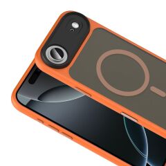 iPhone 17 Air uyumlu MagSafe Kılıf Mat Arka Yüzey Kamera Çıkıntılı Darbe Emici Kapak