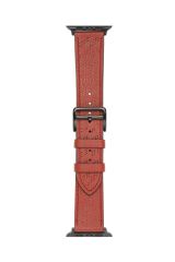 Apple Watch 7 6 SE 5 4 3 2 1 - 41 / 40 / 38 mm uyumlu Suni Deri Kordon Kayış Watch Band / Strap Mürdüm