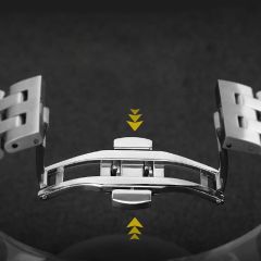 Samsung Galaxy Watch Active 2 40 / 44 mm Uyumlu Metal Kordon Paslanmaz Çelik Kayış Premium Gümüş