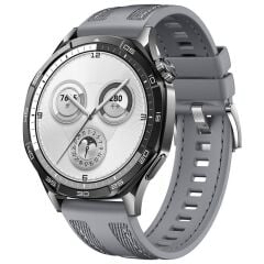 Huawei Watch GT 5 Pro GT 5 46 mm Uyumlu Dokuma & Silikon Kordon Dikişli Örgü Kayış Metal Toka