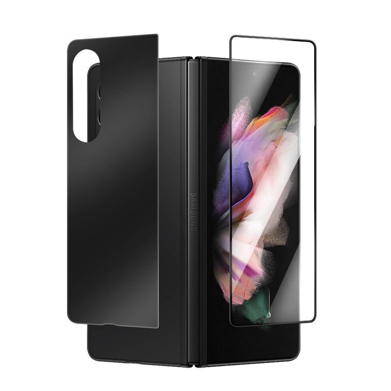 Samsung Galaxy Z Fold 4 Ekran Koruyucu Ön & Arka Koruma Nano Kırılmaz 3D Kavisli