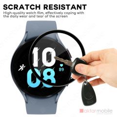 Samsung Galaxy Watch 7 44 mm uyumlu Ekran Koruyucu 3D Tam Kapatan Kavisli PPMA Nano Cam Tam Uyumlu