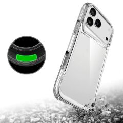 iPhone 17 Pro uyumlu Şeffaf Kılıf Silikon Kapak Yükseltilmiş Kenarlar Darbe Emici Ultra Koruma