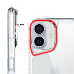 iPhone 17 uyumlu Şeffaf Kılıf Silikon Kapak Yükseltilmiş Kenarlar Darbe Emici Ultra Koruma