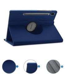 Samsung Galaxy Tab S8+ Plus 12.4'' uyumlu Kılıf 360° Dönebilen Akıllı Kapak Standlı Smart Uyku Modlu Mor