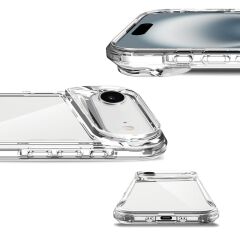iPhone 17 Air uyumlu Şeffaf Kılıf Silikon Kapak Yükseltilmiş Kenarlar Darbe Emici Ultra Koruma Şeffaf