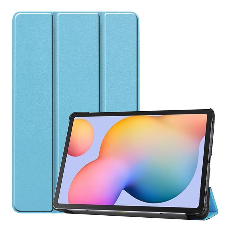 Samsung Galaxy Tab S8+ Plus 12.4'' uyumlu Kılıf Flip Akıllı Kapak Standlı Smart Cover Uyku Modlu Mavi