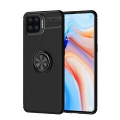 Oppo Reno 4 Lite Kılıf Zore Ravel Silikon Kapak Siyah