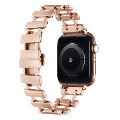Apple Watch 6 5 4 3 2 1 SE 38 40 mm Uyumlu Metal Kordon New Collection Zarif Paslanmaz Çelik Kayış Rose Gold