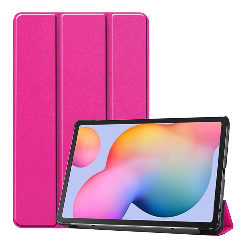 Samsung Galaxy Tab S8+ Plus 12.4'' uyumlu Kılıf Flip Akıllı Kapak Standlı Smart Cover Uyku Modlu Pembe